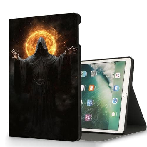RUUHLJLET for Samsung Galaxy Tab A 8.0 2017 Model T380/T385 Tablet Case,Auto Wake/Sleep,Adjustable Stand Protective Cover - Grim Reaper in a Cape