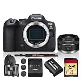 Canon EOS R6 Mark II Mirrorless Photo & Video Camera with Stop Motion Animation Firmware + Canon RF 50mm f/1.8 STM Lens for Lifestyle Photos & Artistic Images | 4K 60p Video | 64GB Card + Backpack