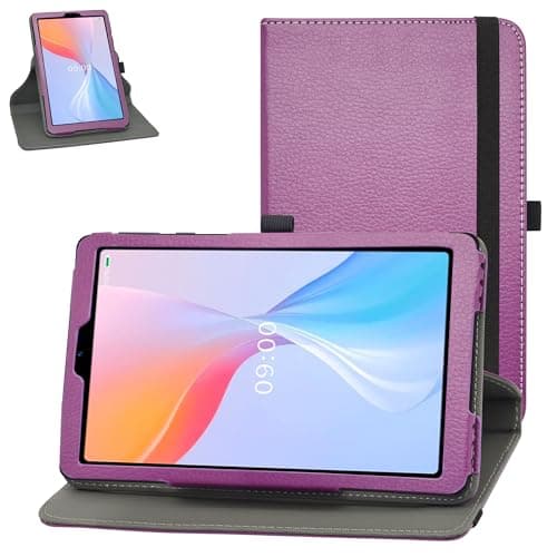Tablet Cover for ONN 8.1 Tablet (2026 Model),360 Degree Rotary Stand with Cute Pattern Cover for ONN 8.1 Tablet (2026 Model) 8.1" Tablet Case,Purple