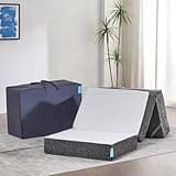QMDJECKERO Odorless Foldable Mattress Twin XL 80" x 38" x 8", 8 Inch Medium Firm Folding Foam Mattress with Storage Bag, Fiberglass Free Trifold Memory Foam Mattress for RV, Guest Bed