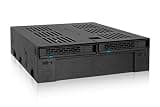 ICY DOCK 2 Bay 2.5 SAS/SATA HDD/SSD Mobile Rack + 3.5" Slot for External 5.25" Bay | ExpressCage MB322SP-B