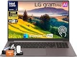 LG gram Max 17 Laptop, 17" WQXGA IPS Touchscreen, Intel Core Ultra 7 355 AI Processor, 32GB LPDDR5 RAM, 4TB SSD, Wi-Fi 7, Thunderbolt 4, AI Copilot+ PC, 26.5-Hour Battery, Ultra-Light, Windows 11 Pro