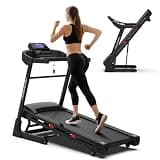 Treadmill for Home, Foldable Electric Running Machine with Automatic Incline, 3.5HP, Walking and Workout