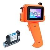 ZHONGMIN Handheld Inkjet Printer with 42ml Quick-Drying Ink Cartridge, 0.5 Inch Nozzle Ink Jet Coding Machine for EXP Date/Batch Number/QR Code/Barcode/Logo/Text (ZM-C12mini) (Orange)