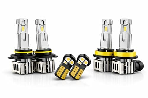 H11 LED Fog Light Bulbs Compatible with Ford Escape 2008–2025, Cool White Auxiliary Driving Lights, Plug and Play Replacement, Waterproof Design, Long Service Life, 6 Pack