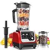 H-Duka 1800W Blender for Smoothies, 70oz Pitcher & 20oz Grinder, 28000 RPM High Speed Countertop Blender for Kitchen for Ice Crushing, Frozen Fruits & Nut Butter, 1-5 Min Timer, Multiple Speeds