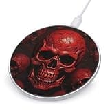 Red Skulls Wireless Charger, Fast Charging Pad