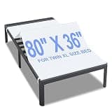 Yicensen Twin XL Bunkie Board, High Density Bunkie Board Twin XL, Bed Support, Moisture-Resistant, Anti-Slip, Breathable, White