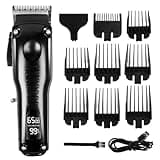 DAXXIN Hair Clippers, Professional Clipper Cordless Rechargeable Electric Beard Hair Trimmer Adjustable Haircut Machine Kit