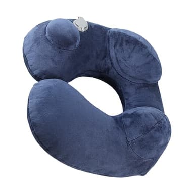 Inflatable Travel Neck Pillow - Blow Ups Airplane Neck Support | Memory Foam Alternative with Adjustable Air Pressure, Washable Cover for Plane, Car, Cruise, Road Trip Napping Comfort