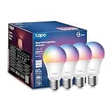 Tapo TP-Link Smart Light Bulbs, 16M Colors RGBW, Dimmable, Compatible with Alexa and Google Home, A19, 60W Equivalent, 800LM CRI>90, 2.4GHz WiFi only, No Hub Required, L530E(4-Pack)