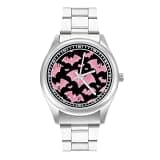 FodPand Analog Men Stainless Steel Band Watch Big Face Silver Wristwatch