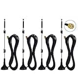 Dual Band Long Range WiFi Antenna (4-Pack), Eifagur 9dbi 2.4GHZ 5GHZ 5.8GHZ RP-SMA Connector with Magnetic Base for IP Camera WiFi Router Computer Network Devices Wireless Range Extender