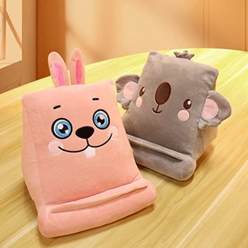 Rcniso Cute Tablet Stand, Cute Animal Reading Stand, Soft Portable for Living Room for Adults (Rabbit)