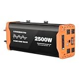 Quipsox Pure sine Wave Inverter 1500W 2000W 2500W 3000W 12VDC/24VDC to 220V AC Converter with WiFi,Smart LCD Display(Optional) Dual Fans(2500W)