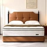 Bezzze Queen Hybrid Mattress 12 inch Medium Firm for Back Pain Relief, 7-Zone Ergonomic Support, Motion Isolation, Cooling Touch, Fiberglass Free, Mattress in a Box