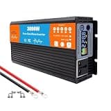 12V to 220V 3000W Pure Sine Wave Inverter DC 12V/24V/48V/60V/72V to AC 120V/240V Converter, Power Inverter for RV, Truck, Solar, Home, Off-Grid with LCD Screen