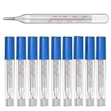 ARTIBETTER 10Pcs Glass Temperature Measurement Tool, Accurate Oral Thermometer for Adults, Body Thermometer with Easy Reading, Reliable Thermometer for Family Home Use, Under Tongue Thermomete