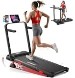 RHYTHM FUN 13% Incline Walking Pad Treadmill, 6.2MPH Foldable Walking Pad with Handle Bar, Under Desk Treadmills for Home Office, 300 LBS Capacity