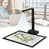Piefeak 23MP USB Document Scanner - A2 Large Format Book Scanner with OCR, Adjustable Height, Auto Correction & Cutting, Multi-Image Recognition for Professionals