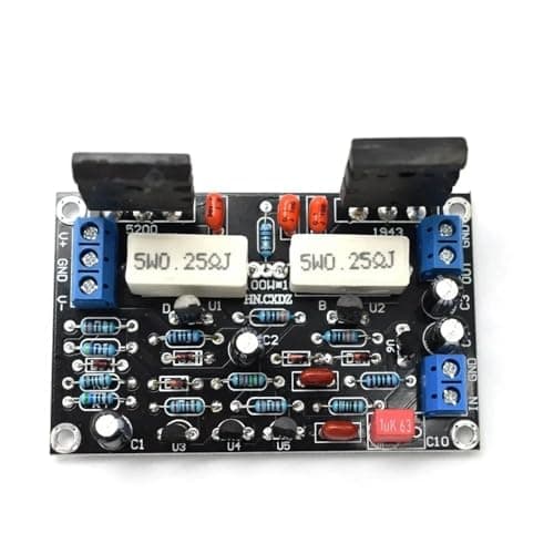 2SC5200 2SA1943 DC-10V-45V Mono High Power Amplifiers 100W HiFi Audio Amplifier Board,Low Noise, Zero Drift