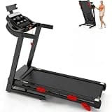 Electric Folding Treadmill for Home with Adjustable Incline & APP, 9MPH Speed, 330lbs, HiFi Bluetooth Speakers, 3.75HP Foldable Compact Treadmill Walking Running Machine