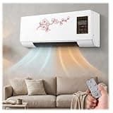 Portable Wall Air Conditioner and Heater Combo, 1800W Ductless Mini AC Fan System with Remote Control, Smart Room Heater Cooler for Living Room and Garage