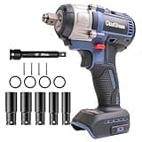 1/2" Cordless Impact Wrench, 369Ft-lbs (500N.m) Impact Gun Compatible with DeWalt 20V Max Battery, 2-Speed Brushless Impact Driver for Car Wheels, Trucks, and Rusted Bolts (No Battery Included)