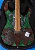 Leo Jaymz Electric Guitar Monsoon Deluxe Series, Reverse Headstock, Burl Top, Mahogany Body, Roasted Maple Neck, Rosewood Fretboard, Case and Capo(GC-2025-209)