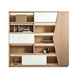 ZMHPLKH Large Executive File Cabinets and Bookcase Office Storage Cabinet with Open Shelves & Enclosed Cabinet Door for Executive Office Home Office or Company F L78.7×w15.7×h78.7in