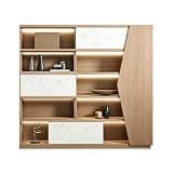 ZMHPLKH Large Executive File Cabinets and Bookcase Office Storage Cabinet with Open Shelves & Enclosed Cabinet Door for Executive Office Home Office or Company F L78.7×w15.7×h78.7in