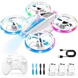 Drone for KidsโWorld's First Dual Module Lighting Kids Drone, 3pcs Batteries Starship Kids Drone,One-Key Takeoff,360ยฐ Flip,Auto-spin,Type-C Charging, Unique kids drones for age 6-8,8-12