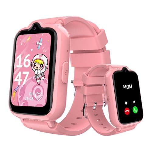 4G Kids Smart Watches Girls | GPS Watch for Kids with Video Call and Voice Chat Pedometer SOS Alarm Calculator Camera Waterproof HD Touch Screen Parental Controls, Digital Watch for Girls Age 5-12