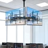 4 Screen TV Ceiling Mount for 32-65 inch TVs, 440LBS Hanging TV Mount with Height Extension & 45° Forward Tilt, Ceiling Mount for Flat/Curved Monitors
