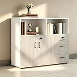 YCZYCZ Lateral File Cabinet with Lock, Metal Office Storage Cabinet, 2 Drawer Lateral File Cabinets for Home Office, A4 Letter Size, Heavy Duty Steel Filing Cabinet for Documents Storage