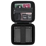 Supmay Hard Carrying Case for Anbernic RG Rotate/ RG34XXSP/ RG35XXSP Retro Handheld Game Console/ Game Boy Advance SP, Retro Game Travel Storage Holder with Mesh Bag for Battery, USB Cable, Black