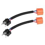 Dioche Plug Socket Extension 2Pcs H4/9003/HB2 Ceramic Connector Plug Socket Extension Wiring Harness Sockets Adapter for Automotive Lighting