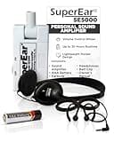 SuperEar Model SE5000 (PSAP) for Seniors - Hearing Amplifiers for Seniors, Super Ear Personal Sound Amplifier, Sound Amplifier Listening Device and Audio Accessories in 50dB Ambient Sounds Increase