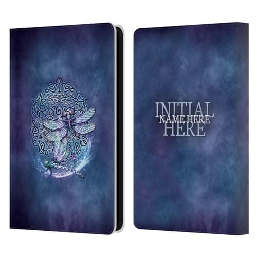 Head Case Designs Officially Licensed Custom Customised Personalised Brigid Ashwood Dragonfly Name and Initial Leather Book Wallet Case Cover Compatible with Kindle Paperwhite 5 (2021)