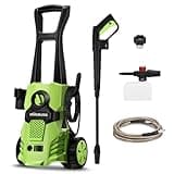 WorkBless Electric Pressure Washer, w/23ft Hose & 18ft Cord, Angle-Adjustable Nozzle, Foam Cannon, Power Washer for Car, Driveway, Patio, Fence, House Cleaning