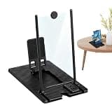 Screen Magnifier for Cell Phone | Foldable Smartphone Holder with Wireless Remote,3D HD Phone Screen Enlarger - for Movie TV Game Video Entertainment Viewing