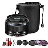 OM SYSTEM M.Zuiko Digital 17mm f/1.8 II Lens, Micro Four Thirds Wide Angle Lens, 34mm Equivalent, Fast f/1.8 Aperture, Weather Resistant Design (Bundle)