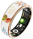 CNBRO Smart Rings for Women Fitness Ring Heart Rate Monitor Sleep Tracker Blood Pressure Health Ring Step Counter Calories Pedometer Waterproof Retro Vintage Ladies Anillo Inteligente