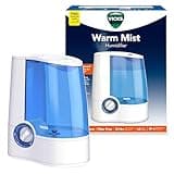 Vicks Warm Mist Humidifier Filter-Free 1-Gal Tank, Auto Shut-Off, Night Light, VapoPad and VapoSteam Compatible