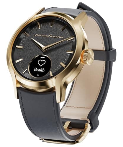 pininfarina PURA Hybrid Smartwatch – Luxury Analog Watch with Fitness Tracking, Heart Rate & Sleep Monitoring, Activity Tracker, Up to 30-Day Battery Life (Ombra Gold)
