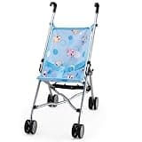 Bayer Baby Umbrella Stroller for Dolls - Blue Cow Print, 18 in