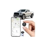 GPS Tracker for Vehicles, Real-Time Hidden Tracking Devices for Cars w/Strong Magnetic, No Monthly Fee/No SIM Card, Works with iOS Find My, Mini GPS Tracker for Cars/Motorcycle/Bikes, Black