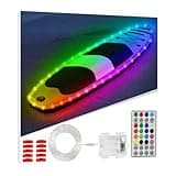 Kayak Paddle Board Lights Kit, IP68 Waterproof Dream Color SUP Glow Lights with Remote, Battery Powered Kayak Lighting for Night Kayaking SUP Canoes, Marine Boat Pontoon Light (22FT)