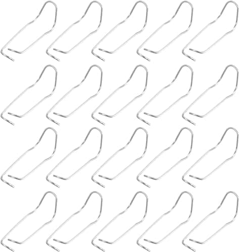 Plant Cages Connector Clips, 20pcs Fit 6mm to 25mm Round Tube, Wire Spring Clips for Garden Greenhouse Pipe Support and Fixing