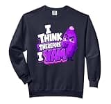 I Think Therefore I Yam Ube Pun Purple Yam Dad Joke Comfort Colors Adult Sweatshirt